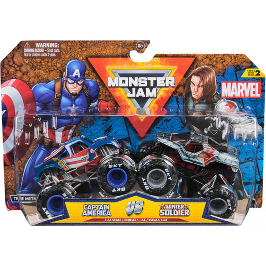 Monster Jam: 1/64 Marvel Diecast Trucks 2-Pack (Assorted - One Randomly Selected)