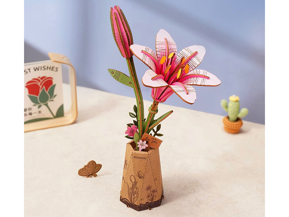 Robotime: Rowood Pink Lily