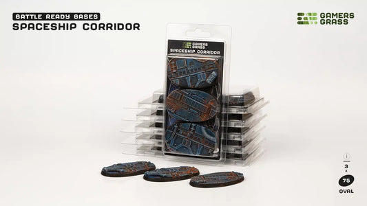 Gamers Grass: Bases Spaceship Corridor Oval 75mm (x3)
