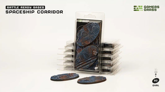 Gamers Grass: Bases Spaceship Corridor Oval 90mm (x2)