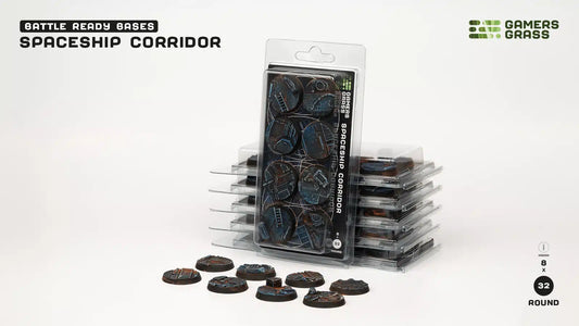 Gamers Grass: Bases Spaceship Corridor Round 32mm (x8)