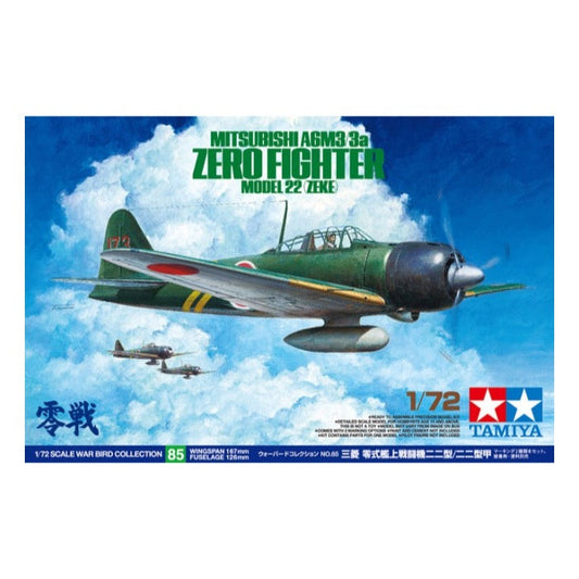 Tamiya: 1/72 Mitsubishi A6M3/3a Zero Fighter Model 22 Zeke 60785