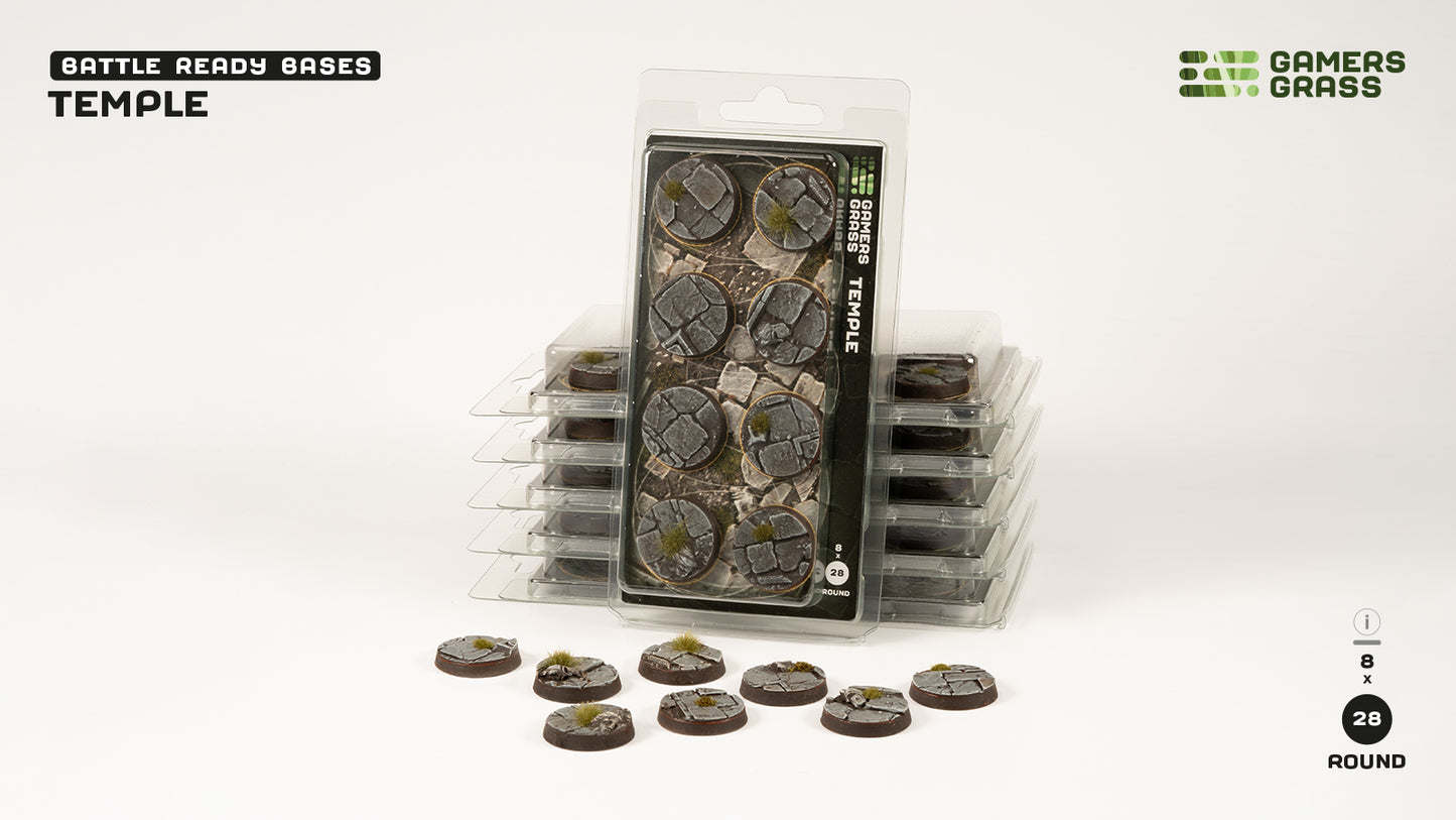 Gamers Grass: Bases Temple Round 28mm (x8)