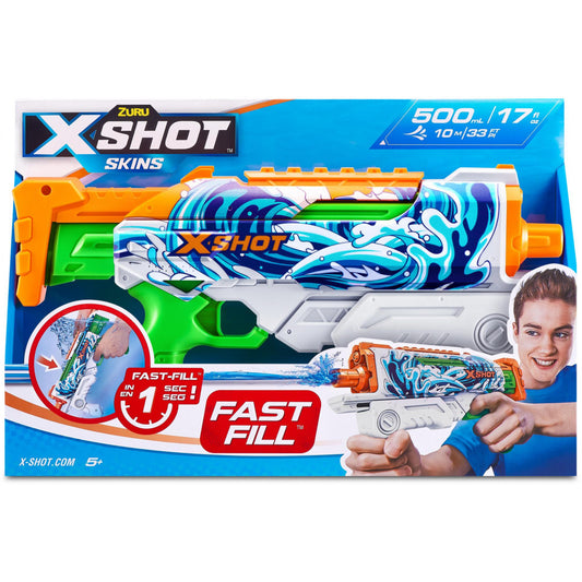 Zuru XSHOT: Fast Fill Skins Water Gun Hyperload (Assorted - One Randomly Selected)