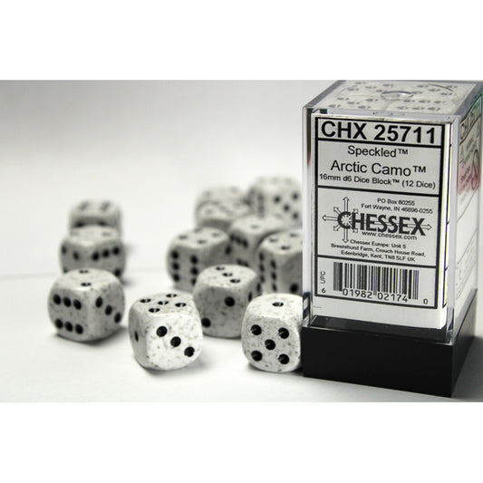 Chessex: Speckled 16mm D6 Arctic Camo (x12)