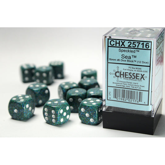 Chessex: Speckled 16mm D6 Sea (x12)
