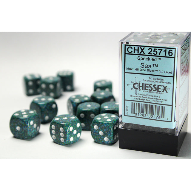 Chessex: Speckled 16mm D6 Sea (x12)
