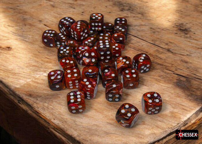 Chessex: Festive 12mm D6 Symphony/White (x36)