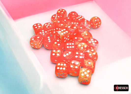 Chessex: Festive 12mm D6 Dahlia/White Luminary (x36)