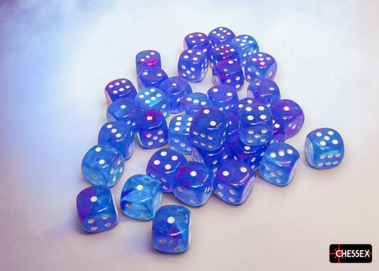 Chessex: Nebula 12mm D6 Aura/White Luminary (x36)