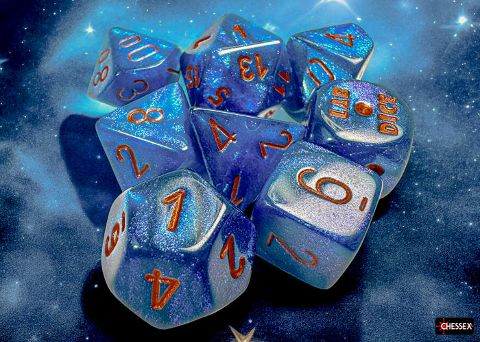 Chessex: Borealis Polyhedral Midnight/Copper 7-Die Set