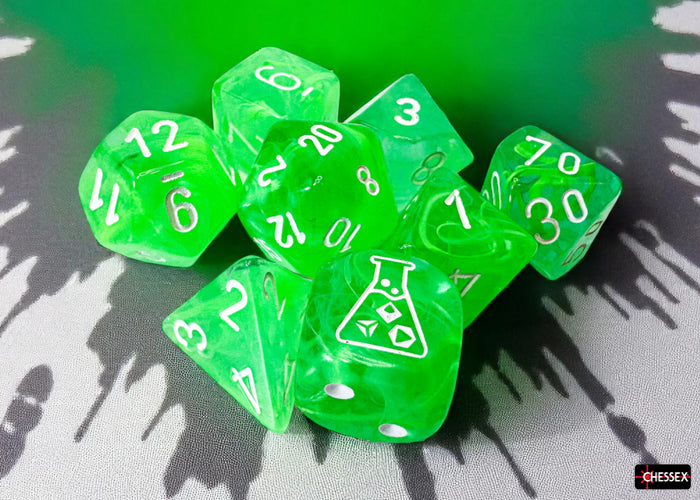 Chessex: Nebula Polyhedral Gelatinous/White 7-Die Set