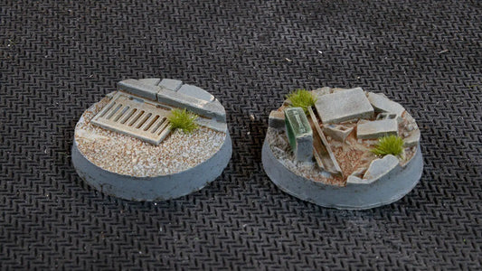 Gamers Grass: Bases Urban Warfare Round 25mm (x10)