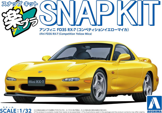 Aoshima: 1/32 Snap Kit Mazda FD3S RX-7 Yellow Mica 06554