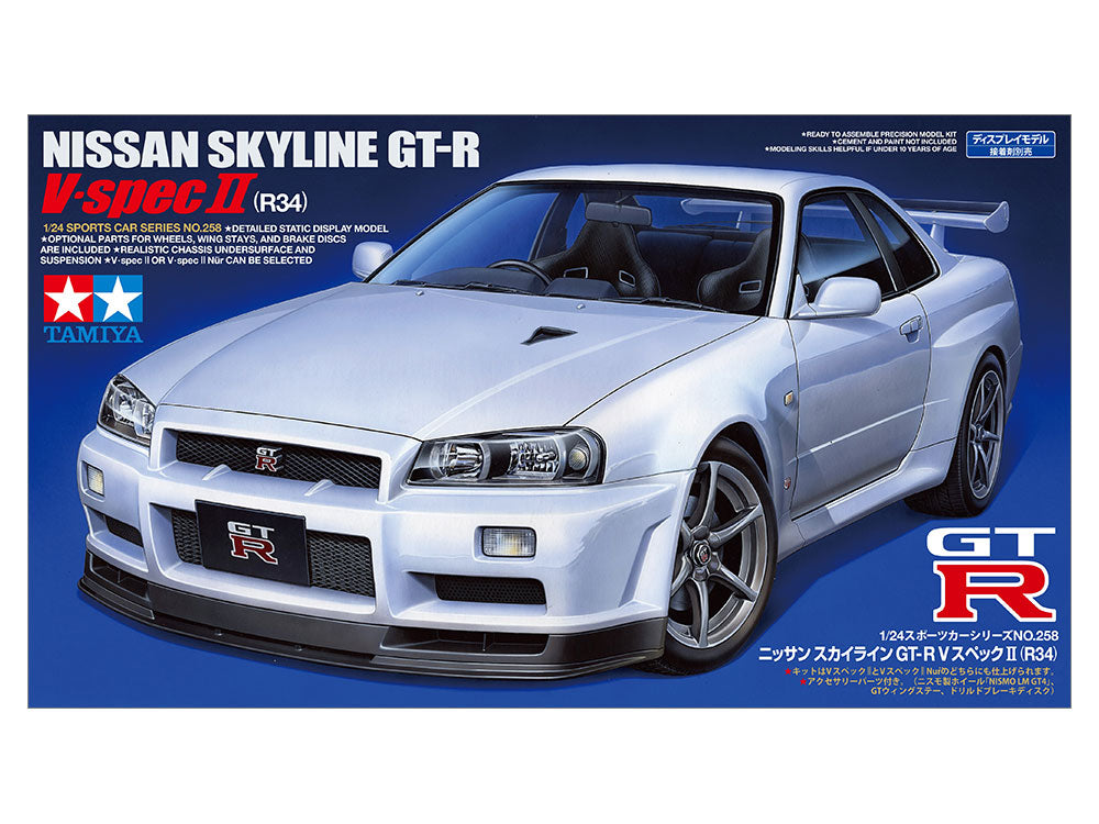 Tamiya: 1/24 Nissan Skyline R34 GT-R V-spec II 24258