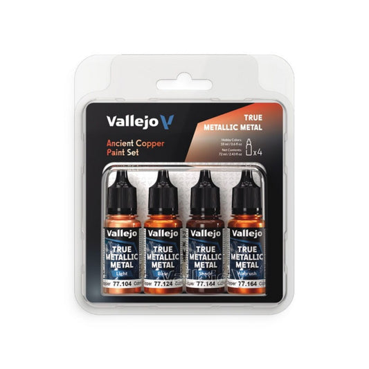 Vallejo: True Metallic Metal Ancient Copper 4pk Paint Set