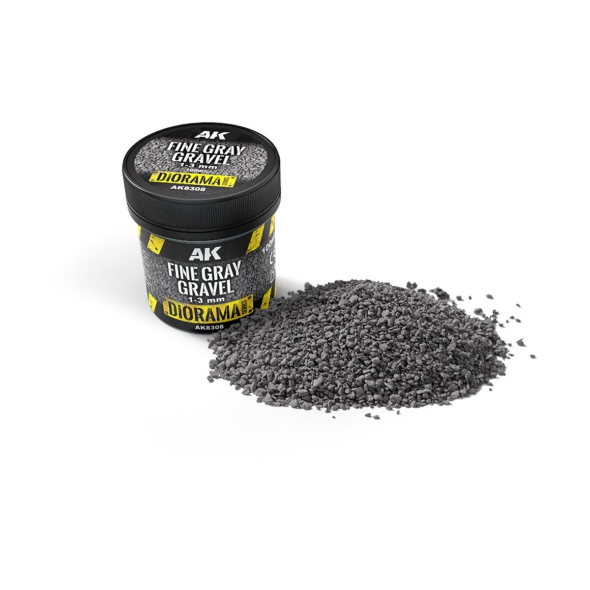 AK Interactive: Dioramas Fine Gray Gravel 1-3mm 100ml