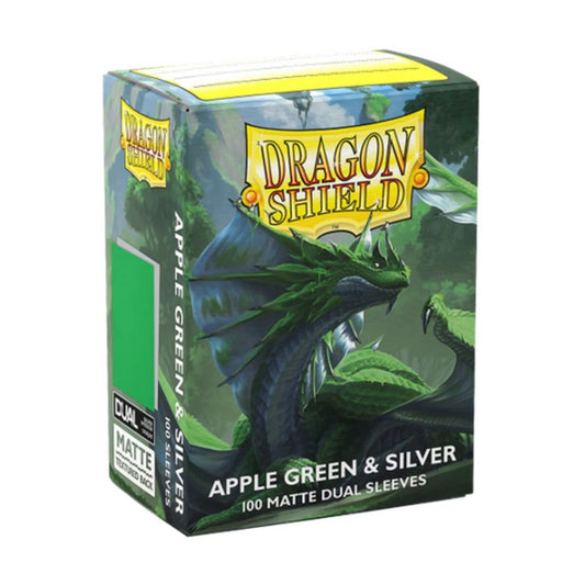 Dragon Shield: Sleeves Matte Dual Apple Green & Silver