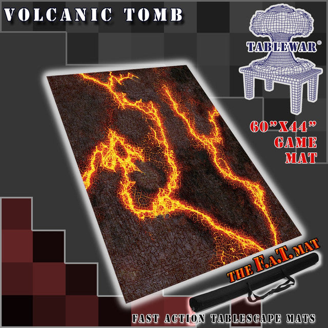 The F.A.T. Mat: 60x44" Volcanic Tomb Gaming Mat