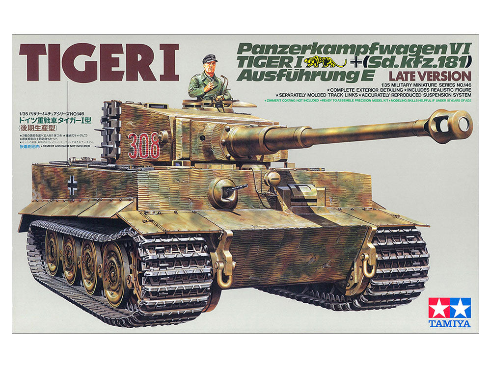 Tamiya: 1/35 Panzerjampfwagen VI Tiger I Sd.kfz.181 Ausfuhrung E Late Version 35146