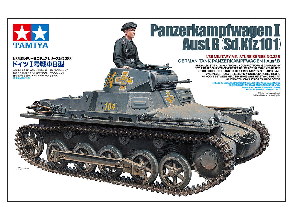 Tamiya: 1/35 Panzerkampfwagen I Ausf.B Sd.Kfz.101 35388