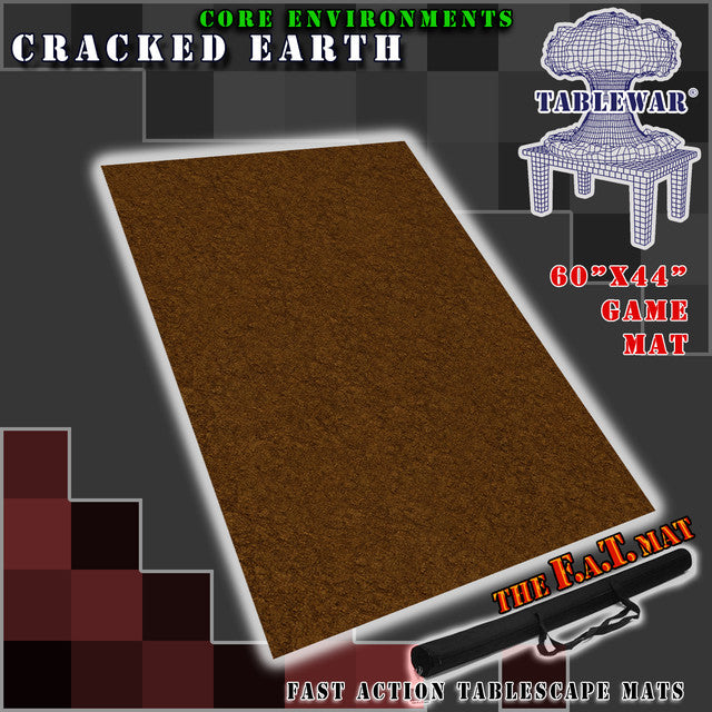 The F.A.T. Mat: 60x44" Cracked Earth Gaming Mat