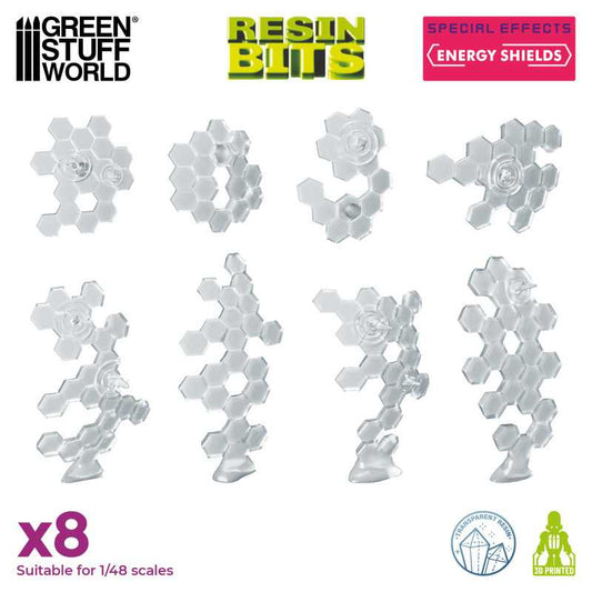 Green Stuff World: Resin Bits - 1/48 Energy Shields