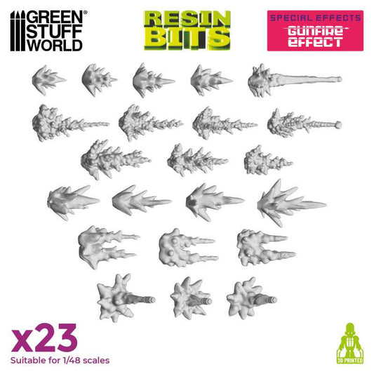 Green Stuff World: Resin Bits - 1/48 Gunfire Effect
