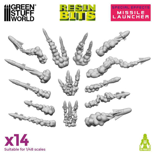 Green Stuff World: Resin Bits - 1/48 Missile Launcher Effect