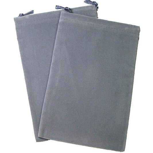 Chessex: Dice Bag Suedecloth (L) Grey 5" x 7 1/2