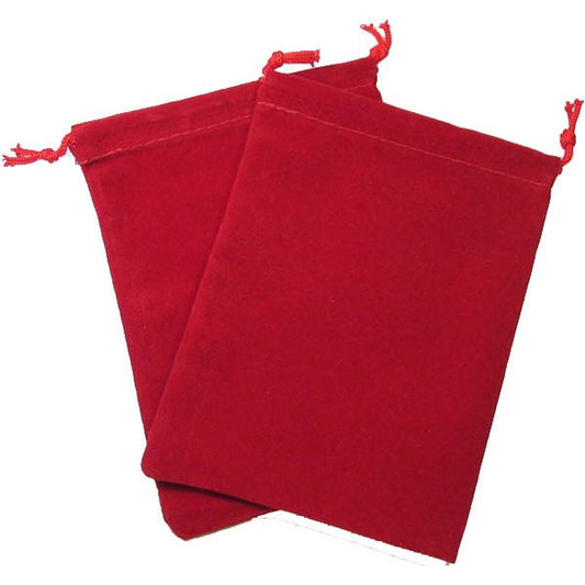 Chessex: Dice Bag Suedecloth (L) Red 5" x 7 1/2