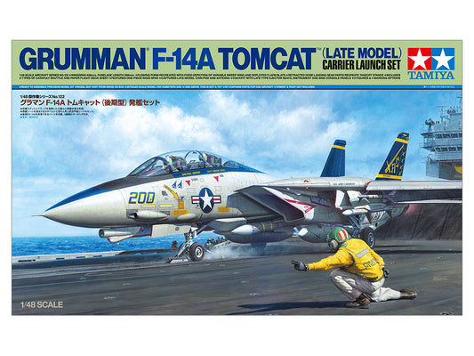 Tamiya: 1/48 Grumman F-14A Tomcat Late Model Carrier Launch Set 61122