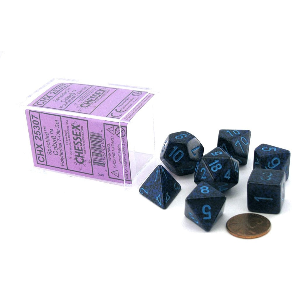 Chessex: Speckled Polyhedral Cobalt 7-Die Set