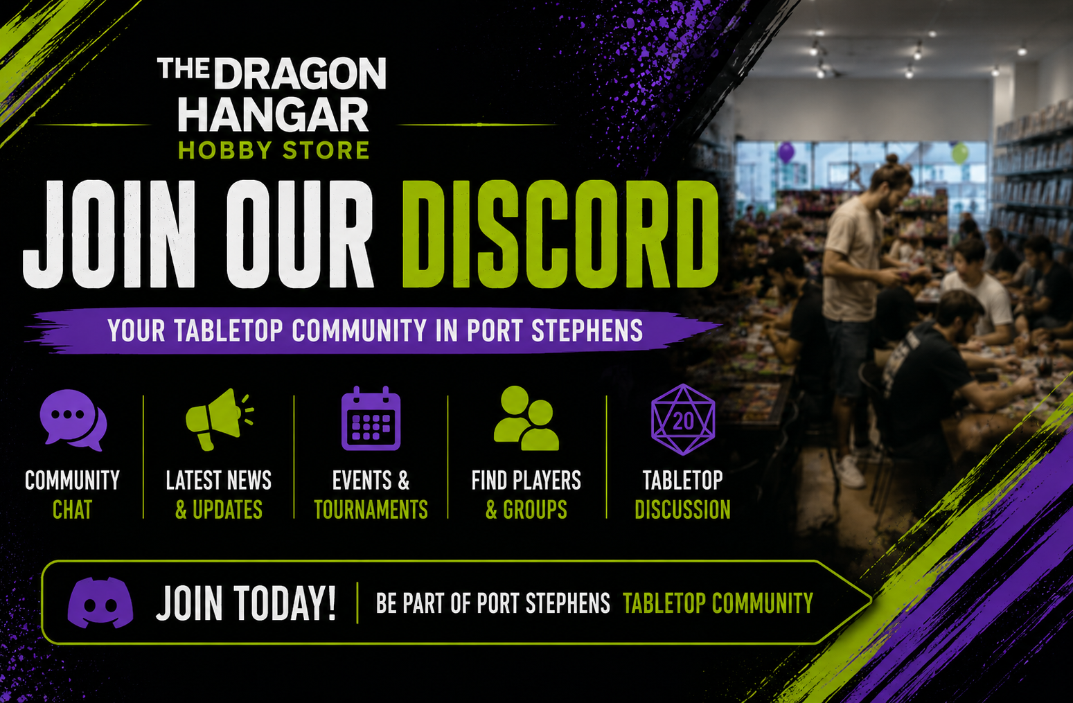 The Dragon Hangar Discord Community Server | Tabletop Gaming Chat in Port Stephens & Raymond Terrace