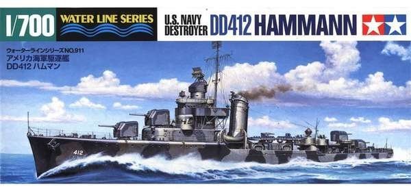 Tamiya: 1/700 US Navy Destroyer DD412 Hammann 31911