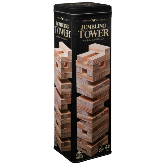 Cardinal Classics: Wooden Jumbling Tower In Tin 48pc
