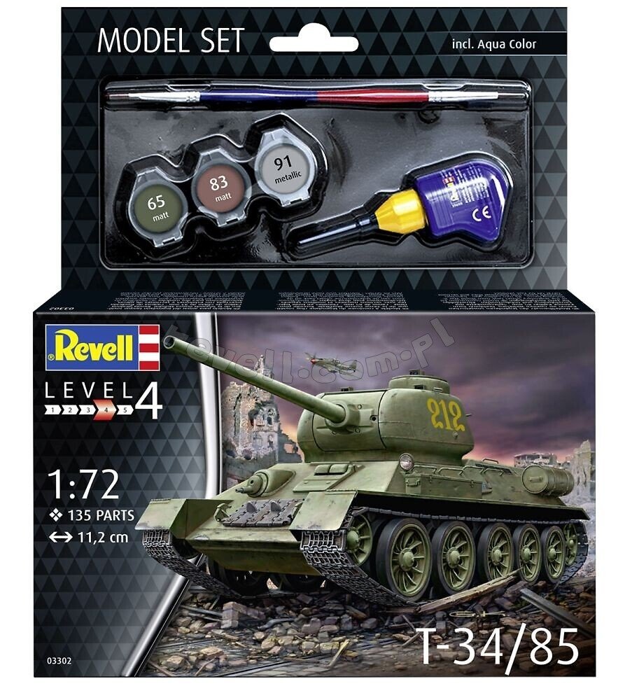 Revell: 1/72 Model Set T-34/85 63302