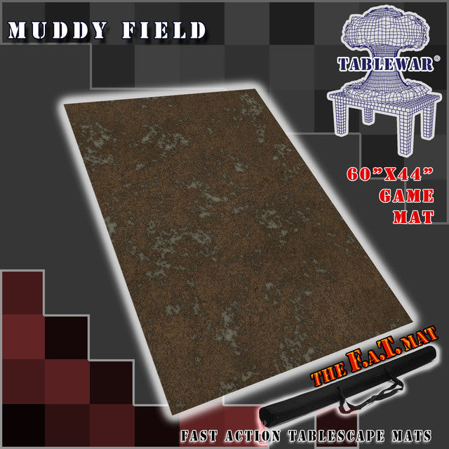 The F.A.T. Mat: 60x44" Muddy Field Gaming Mat