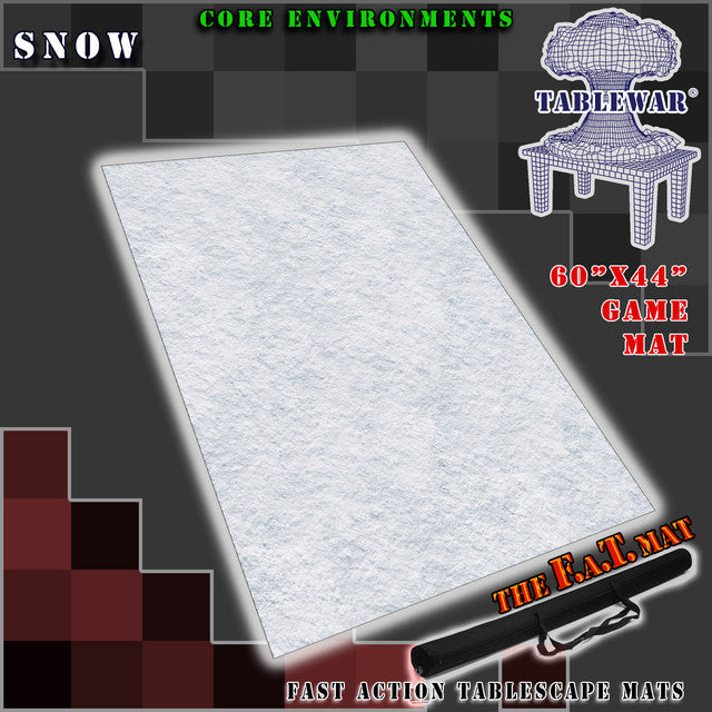 The F.A.T. Mat: 60x44" Snow Gaming Mat