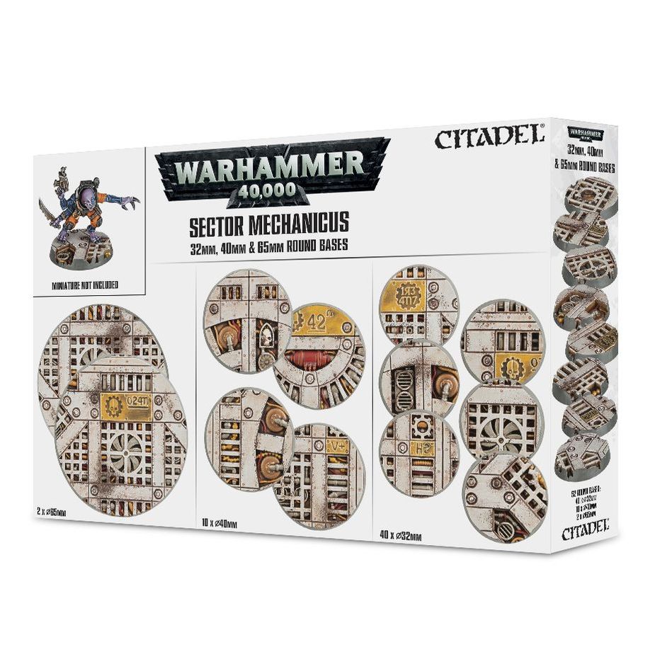 Warhammer 40k: Sector Mechanicus 32mm, 40mm & 65mm Bases