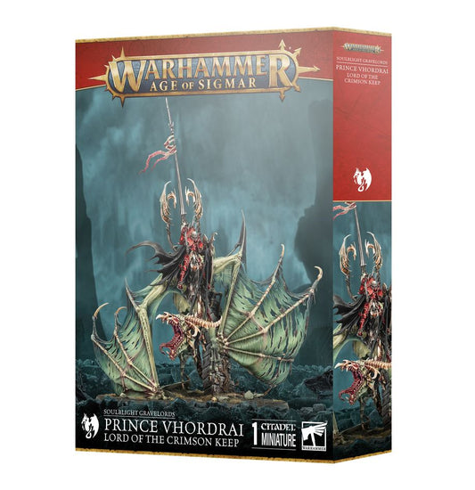 Age of Sigmar: Soulblight Gravelords Prince Vhordrai Lord of the Crimson Keep/Revenant Draconith