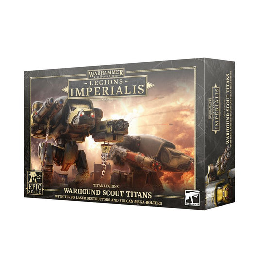 Legions Imperialis: Titan Legions Warhound Scout Titans with Turbo-laser Destructors and Vulcan Mega-Bolters