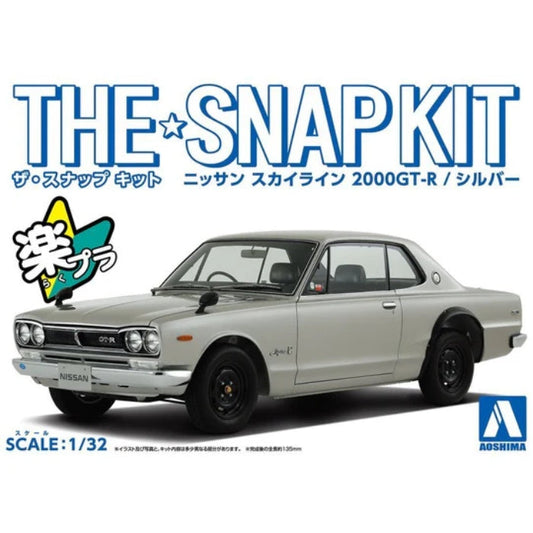 Aoshima: 1/32 Snap Kit Nissan Skyline GT-R Silver 05882