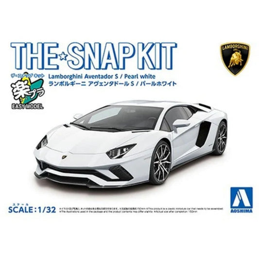 Aoshima: 1/32 Snap Kit Lamborghini Aventador S Pearl White 06345
