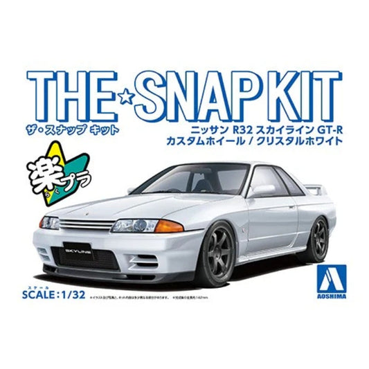 Aoshima: 1/32 Snap Kit Nissan R32 Skyline GT-R Crystal White 06635