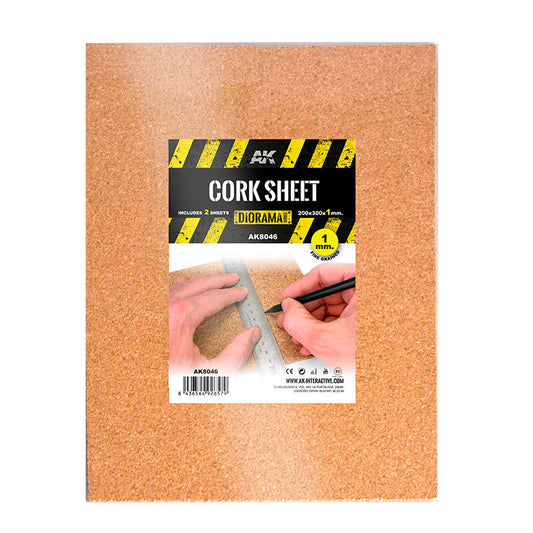 AK Interactive: Cork Sheet Fine Grained 200x300x1mm