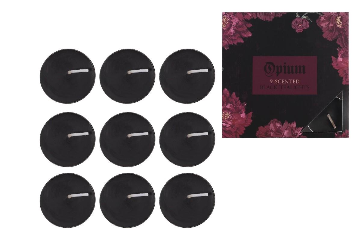 Opium Scented Black Tealights (9)