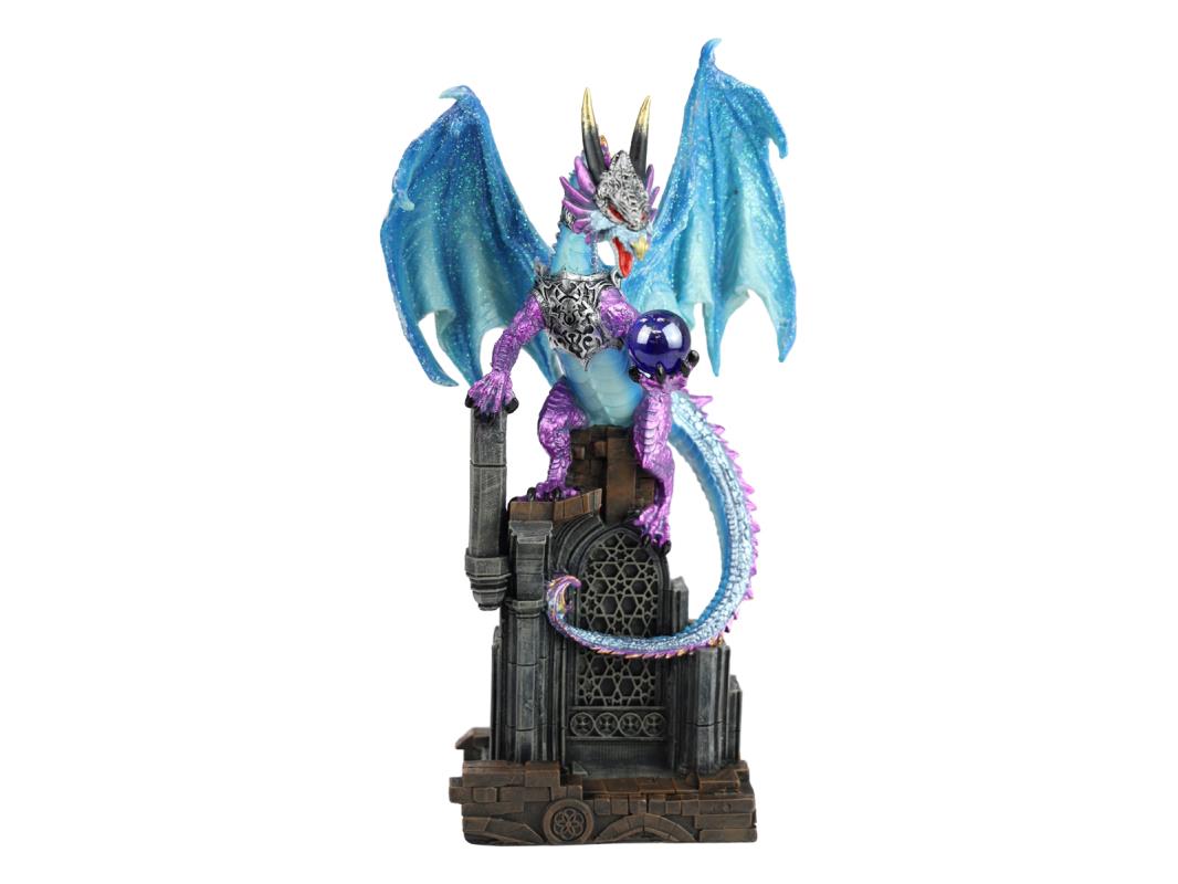Blue & Purple Dragon on Cathedral 32cm