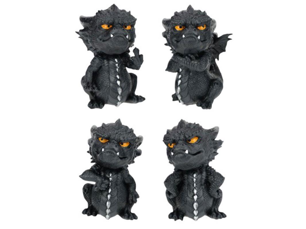Black Grumpy Dragon 10cm (Assorted - One Randomly Selected)