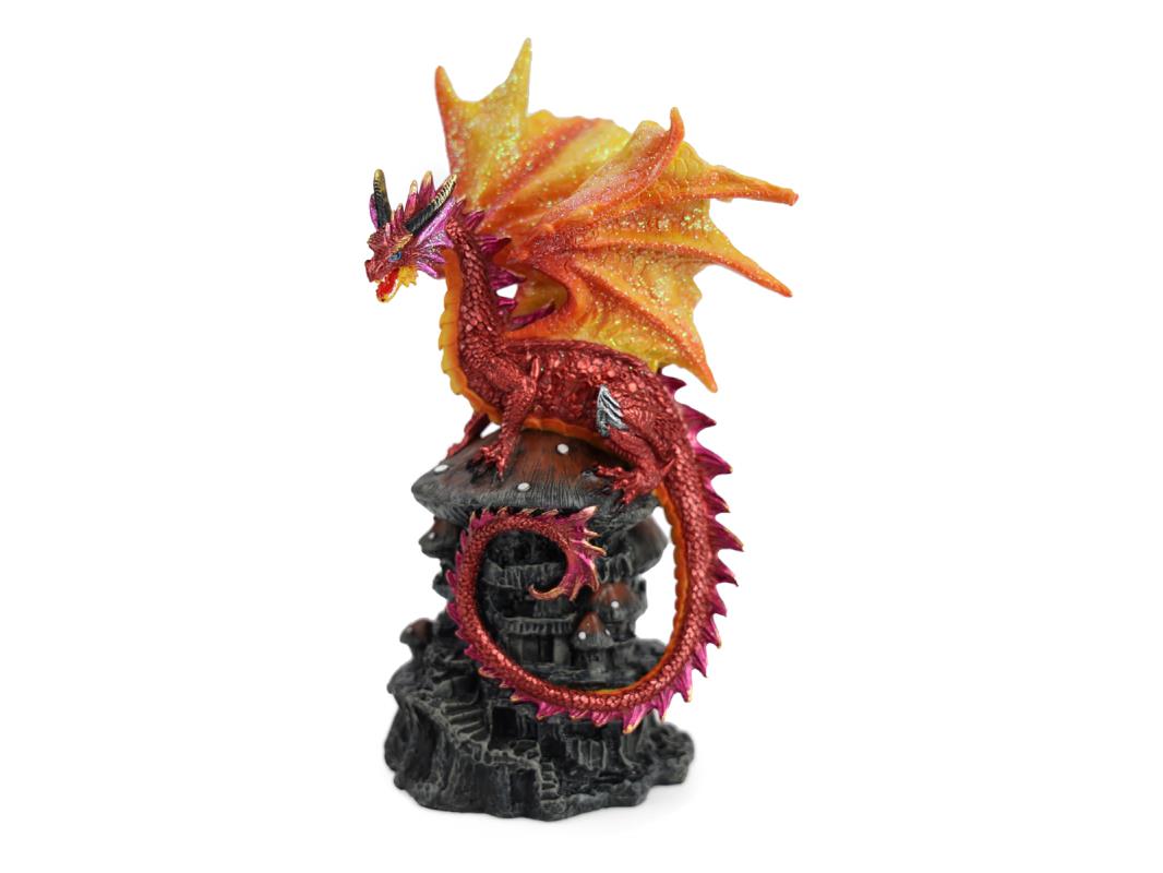Dragon on Mushroom Lair 29cm